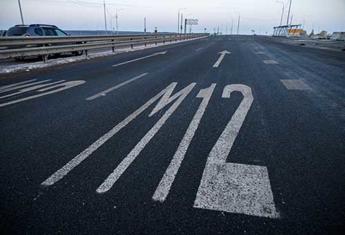 Президент России Владимир Путин дал старт движению по автомобильной дороге М-12