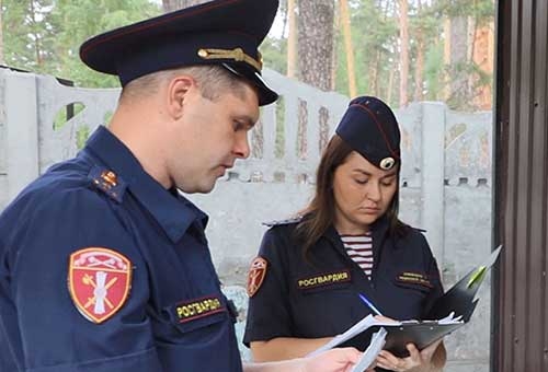 В Рязанской области сотрудники Росгвардии проверяют безопасность детских лагерей